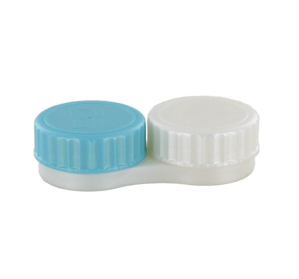 Flacher antibakterieller Kontaktlinsenbehälter