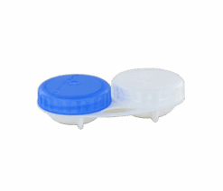 Flacher Kontaktlinsenbehälter Bausch+Lomb Blau