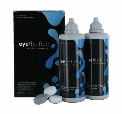 eye2 be.free (2x355ml+2 flacher Linsenbehälter)