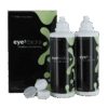 eye2 extra Multifunktionsloesung mit Hyaluron (2x360ml + 1 flacher Behälter)